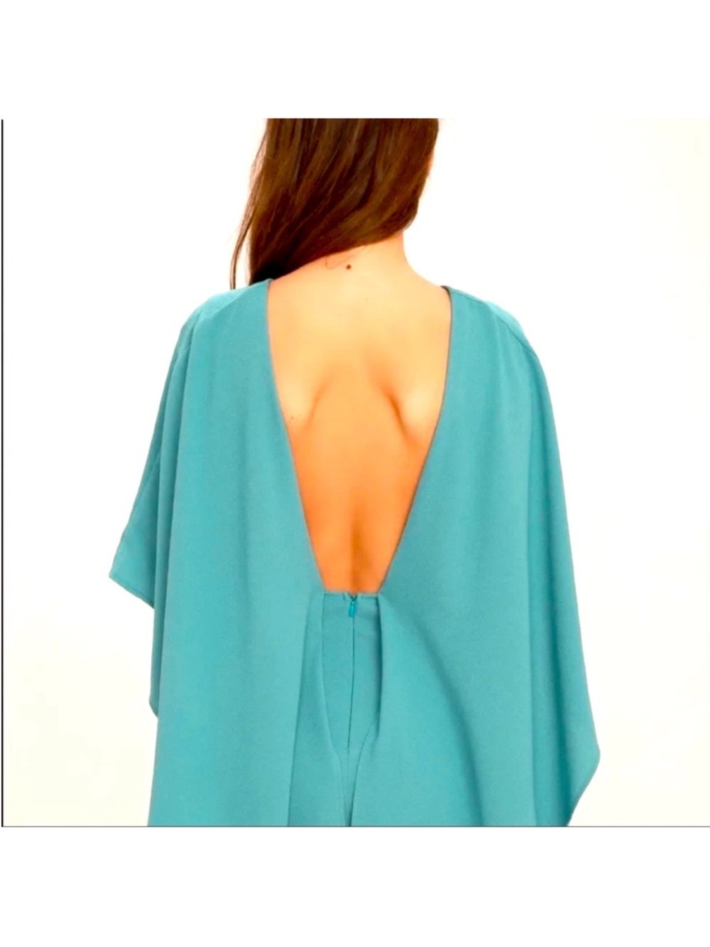 Lulus NWT Teal Cape Dress XS | Backless Mini | Wedding Guest Cocktail - Picture 4 of 7